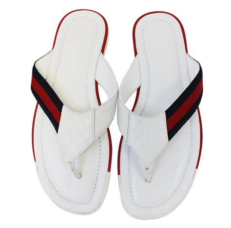 mens gucci flip flops white|gucci slides men nordstrom.